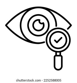 Ampliación del concepto de ojo, prueba ocular, vector médico y de salud