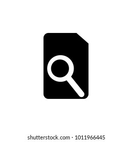 magnifier on a sheet icon. Element of finance for mobile concept and web apps. Illustration icon for website design and development, app development. Premium icon on white background
