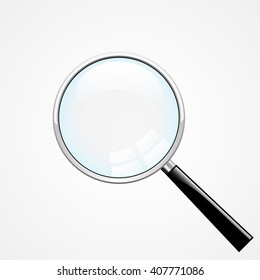 Magnifier on white