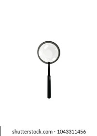 Magnifier on a white background