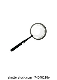 Magnifier on white background