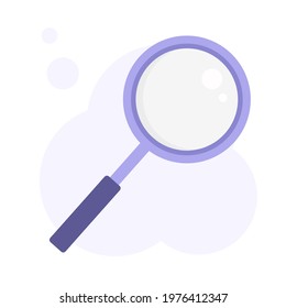 Magnifier on white background. Employees and human resources. Find team icon. Magnifying glass illustration, vector magnifier, or loupe sign.