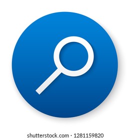 magnifier outline icon. search button design. vector illustration 