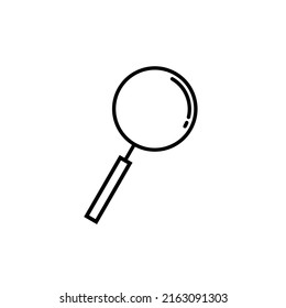 Magnifier outline illustration vector isolated. Lup icon.