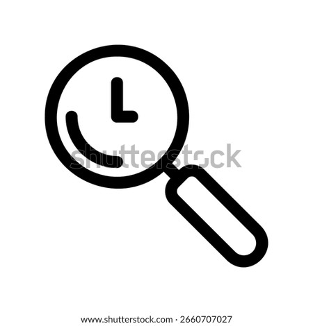 Magnifier over a Clock Icon for Time Audit or History Search