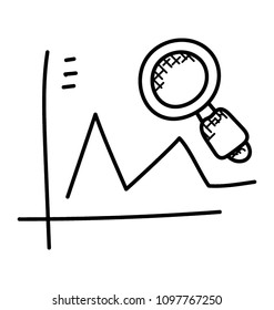 
Magnifier over a graph symbolising seo analysis
