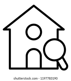 Magnifier over house building is showing home inspection 