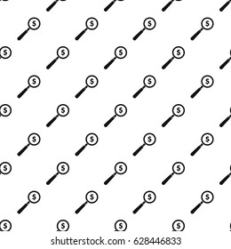 Magnifier pattern seamless in simple style vector illustration