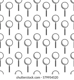 Magnifier pattern. Vector background with magnifier.