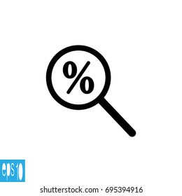 Magnifier with percentage