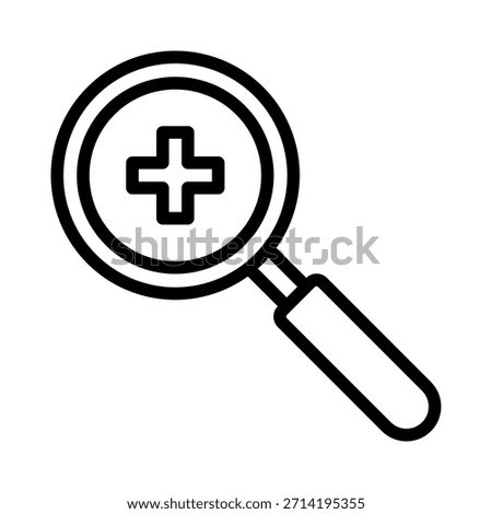 Magnifier plus icon, ]vector illustration, eps10