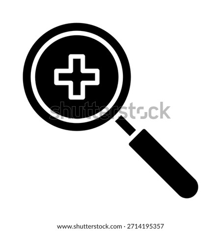 Magnifier plus icon, ]vector illustration, eps10
