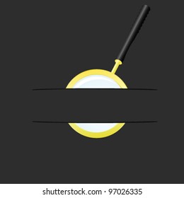 magnifier in pocket vector illustration on black