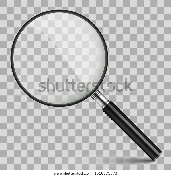 Magnifier Realistic Style Shadow On Isolated Stock Vector (royalty Free 