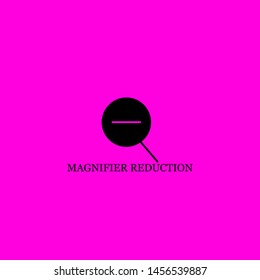 magnifier reduction icon sign signifier vector