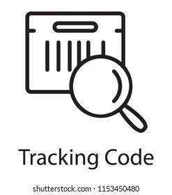 
A magnifier scanning through the barcode lines, barcode scanning concept 
