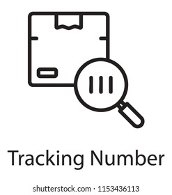 
Magnifier scrutiny a package to show barcode scanning concept 
