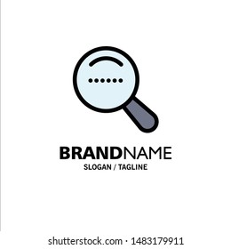 Magnifier, Search, Dote Business Logo Template. Flat Color