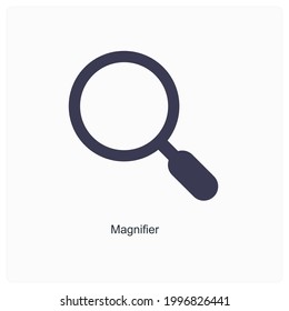 Magnifier or Search Icon Concept 