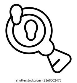 Magnifier search icon outline vector. Police release. Prison chain