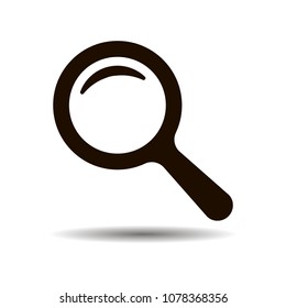 Magnifier, search icon. Vector illustration. Magnifying glass. Flat vector graphic. Zoom Icon isolated. Symbols for web site design, logo, app, UI.