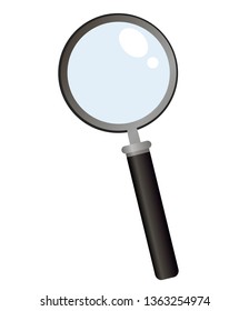 Magnifier search icon-gear sign,magnifier sign-research illustration-zoom. Vector illustration on white background
