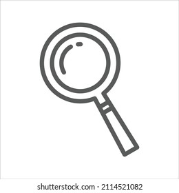 Herramienta de búsqueda de amplificador Sitio Web Icono de línea simple