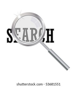 magnifier with search word