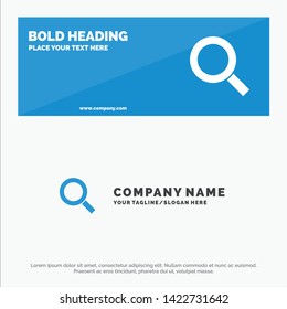Magnifier, Search, Zoom, Find SOlid Icon Website Banner and Business Logo Template