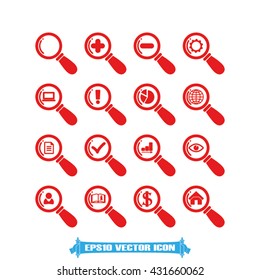 magnifier set icon vector illustration eps10.
