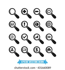 magnifier set icon vector illustration eps10.