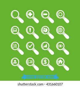 magnifier set icon vector illustration eps10.