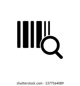 Magnifier sign on barcode