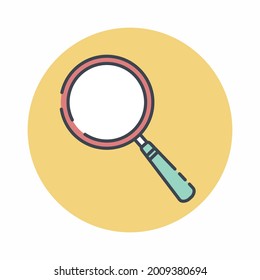 Magnifier - simple illustration. Editable stroke. Design template vector.Editable stroke.line icon