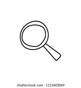 magnifier sketch icon. Element of education icon for mobile concept and web apps. Outline magnifier sketch icon can be used for web and mobile on white background
