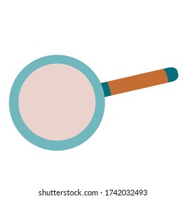 magnifier for stationery, flat, isolated object on a white background, vector illustration,