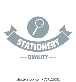 Magnifier stationery logo. Simple illustration of magnifier stationery vector logo for web