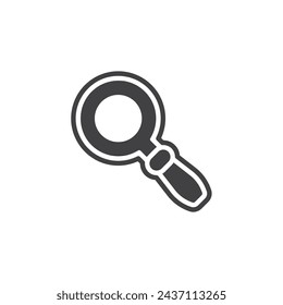 Magnifier sticker or label vector icon. filled flat sign for mobile concept and web design. Magnifying Glass Sticker glyph icon. Symbol, logo illustration. Vector graphics
