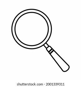 Magnifier - Style 2. simple illustration. Editable stroke. Design template vector