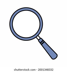 Magnifier - Style 3. simple illustration. Editable stroke. Design template vector