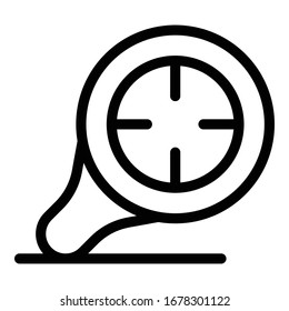 Magnifier target icon. Outline magnifier target vector icon for web design isolated on white background
