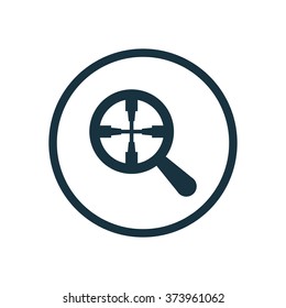 magnifier target Icon Vector