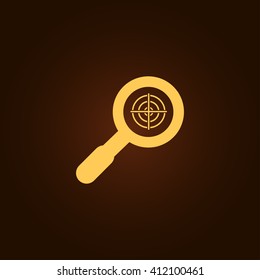 magnifier target Icon Vector