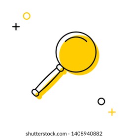 magnifier thin line icon on white background for web and mobile app. vector illustration easy to edit and customize. eps 10