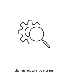 Magnifier thin line icon. Icon for user interfaces and web sites. 