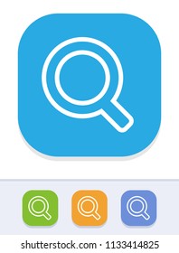 Magnifier - Tile Stroke Icons. A simple vector icon.