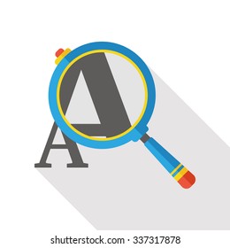 Magnifier tool flat icon