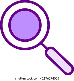 Magnifier tool, illustration, vector on a white background.
