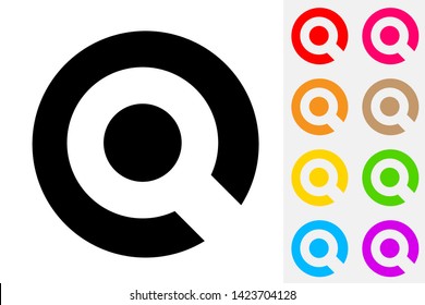 Magnifier Tool. Negative Space Icon