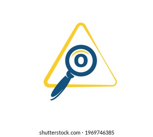 Magnifier triangle logo vector magnifier icon
